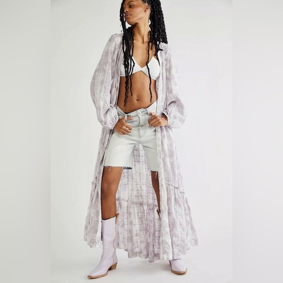 NWT Free People Edie Dress - size S color light grey - Picture 1 of 5